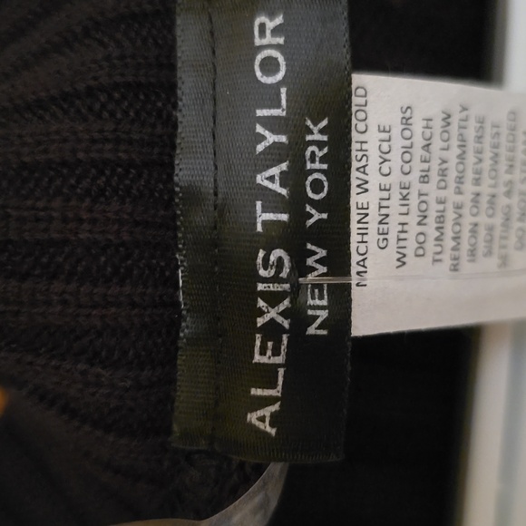 ALEXIS TAYLOR BRAND WOMEN'S BLACK OPEN CARDIGAN SHRUG SWEATER SIZE MEDIUM - Picture 15 of 15